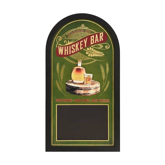 American Art Decor 14" x 26" Whiskey Bar Vintage Pub Chalkboard Wall Décor Sign